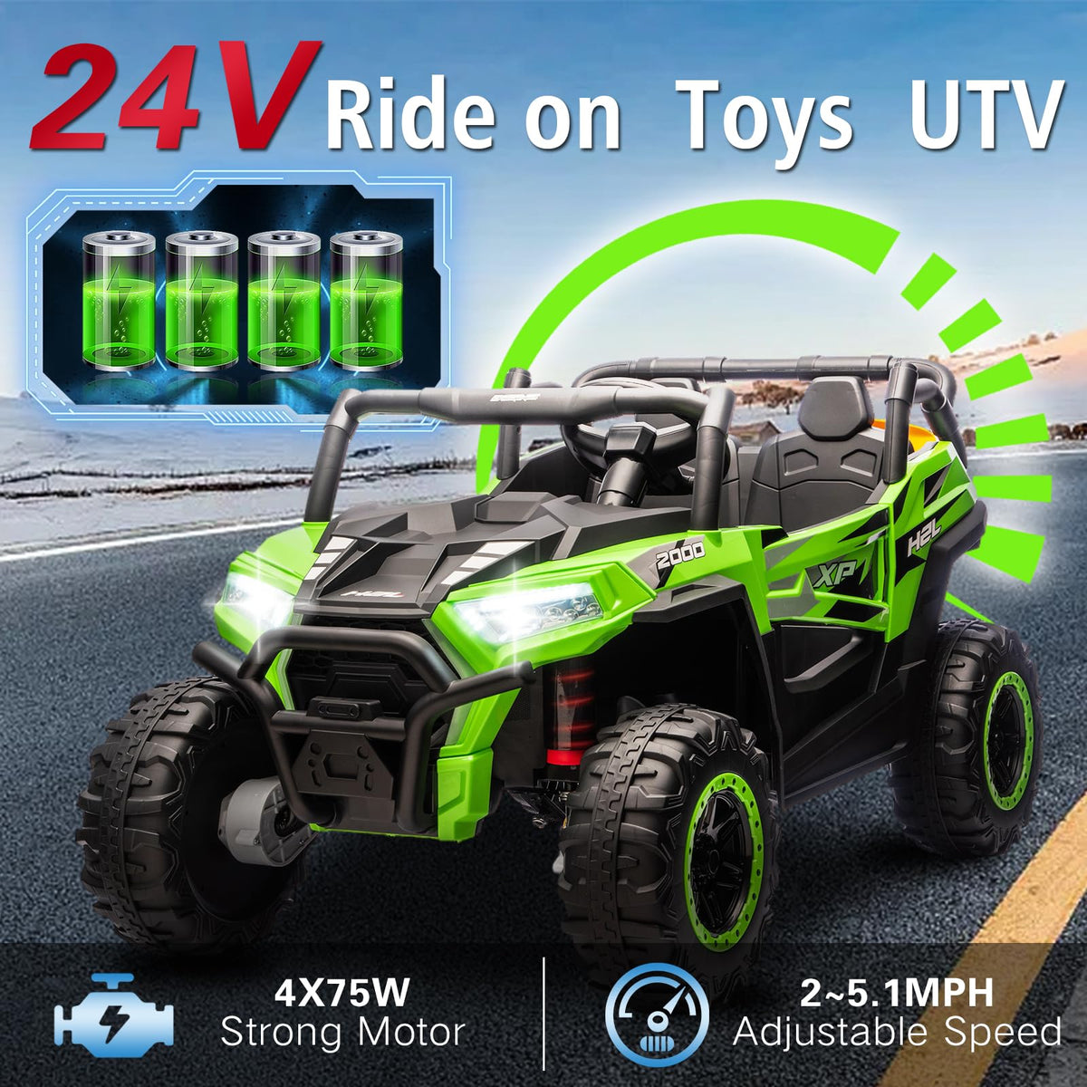 24V 2 Seaters Battery Powered Ride On Car S89445