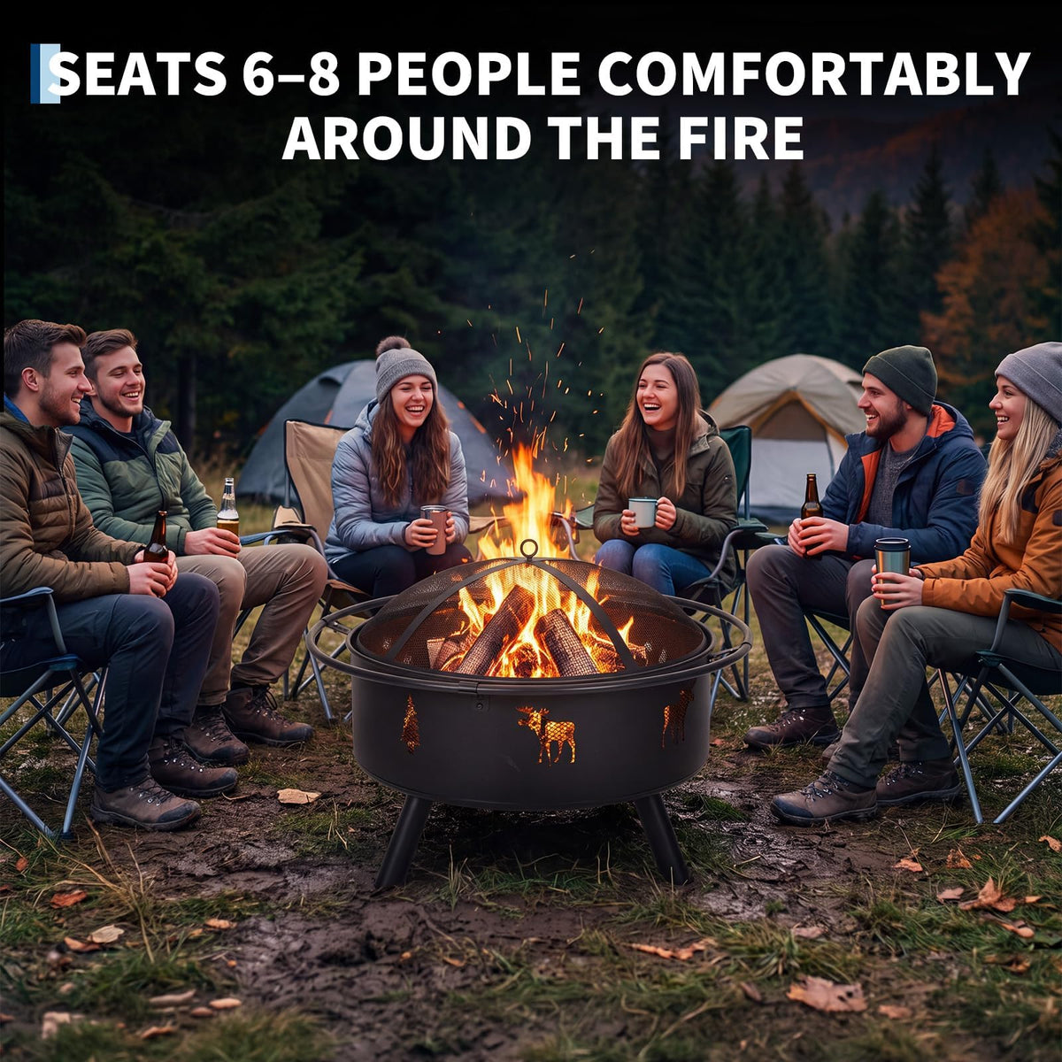 32" Round Wood Burning Fire Pit L322873