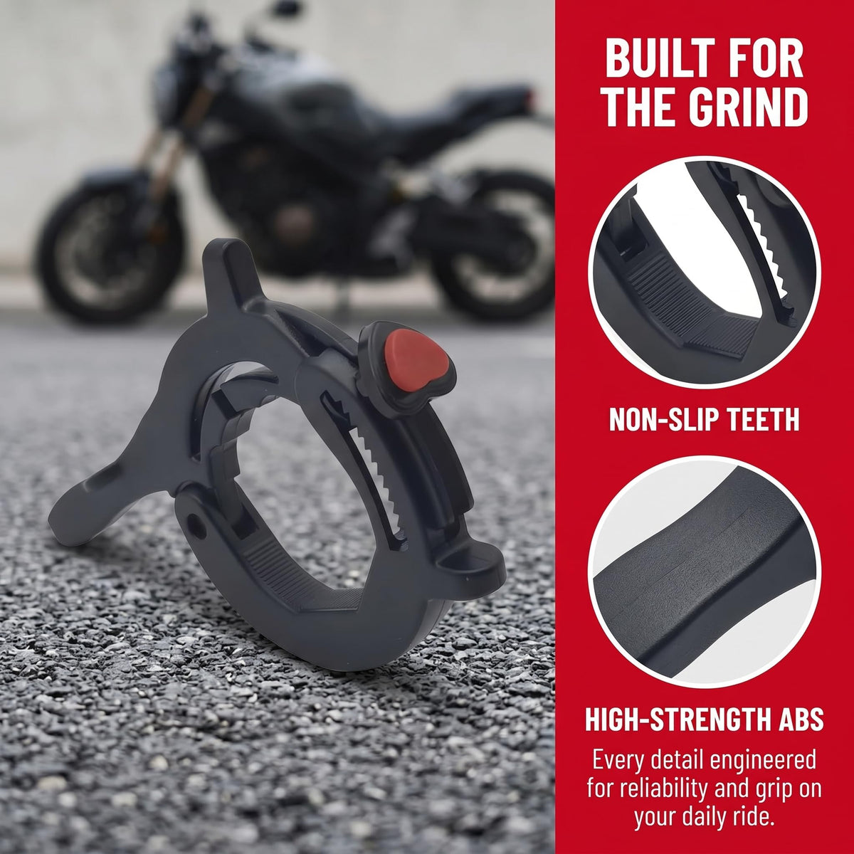 Motorcycle Throttle Cruise Control Assist Booster Anti-Slip Clamp (Black) Q786