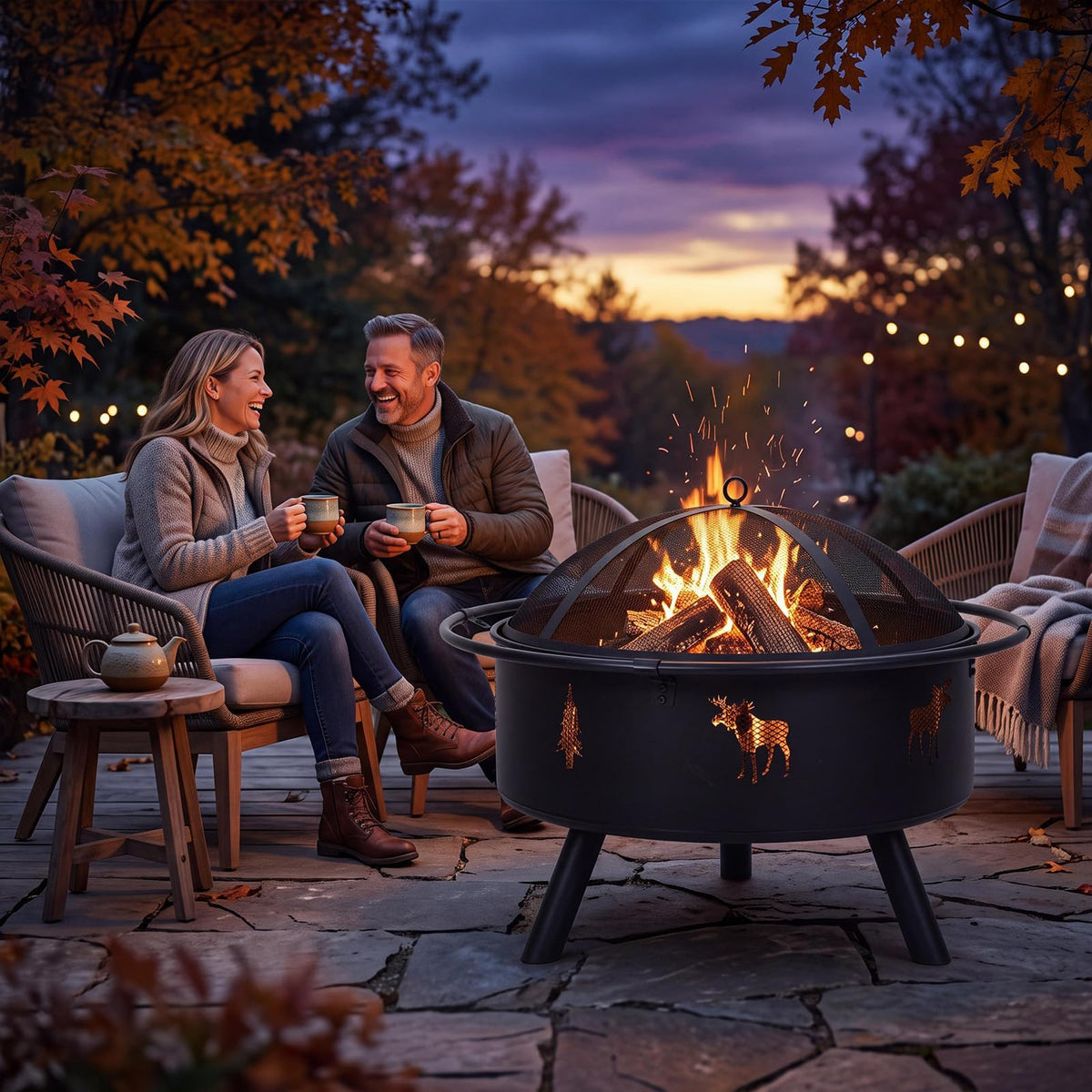 32" Round Wood Burning Fire Pit L322873