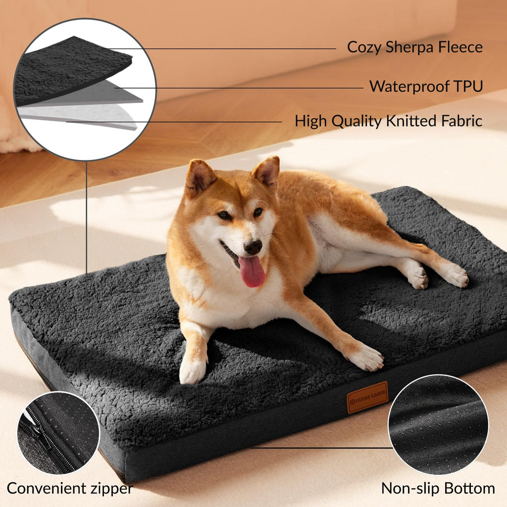 Large Washable Dog Bed 36''X24'' Black W544