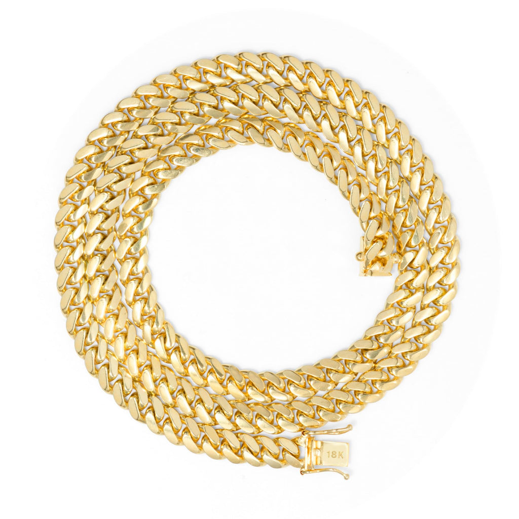 18k Yellow Gold Cuban Link Chain Necklace V1926