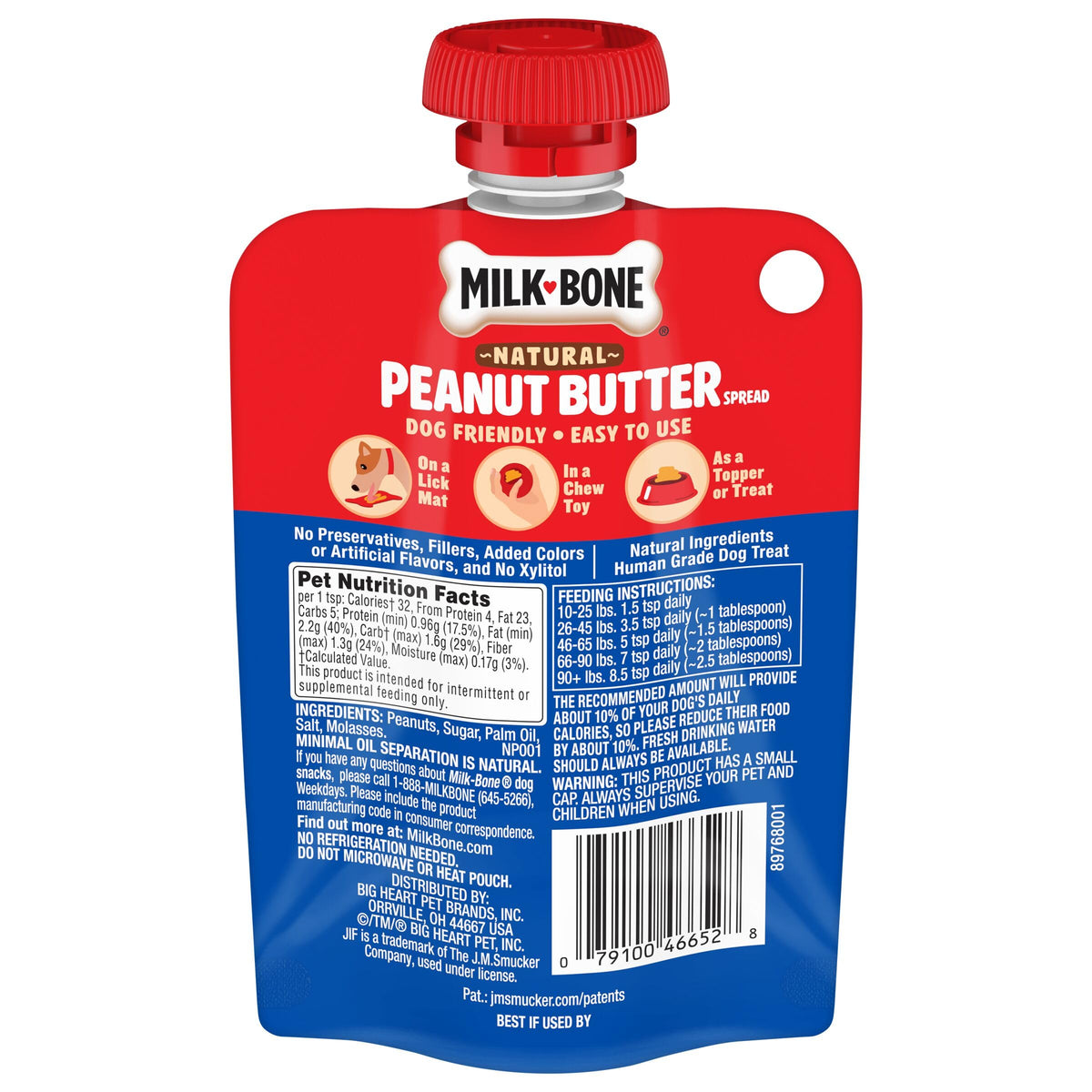 Natural Peanut Butter Spread 5 Oz Pouch C7470