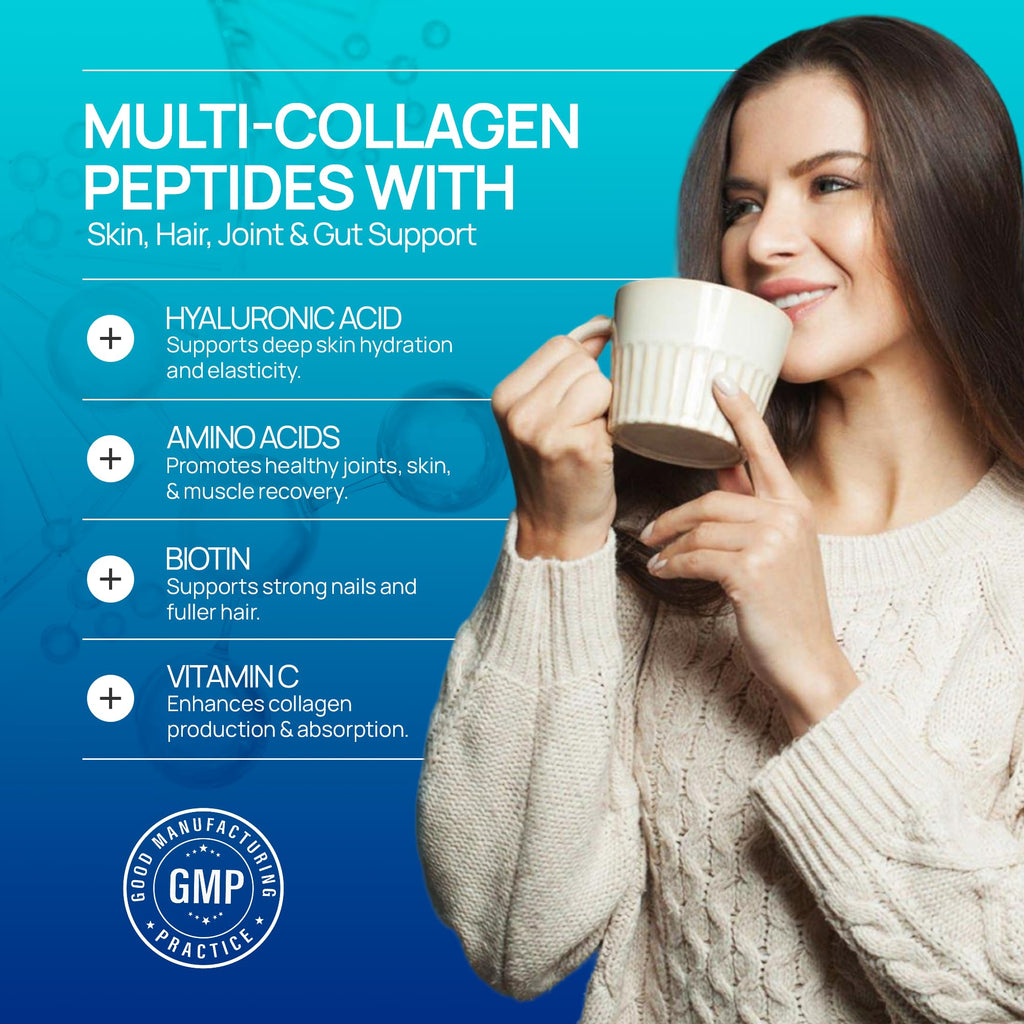 Multi Collagen Peptides Powder Unflavored Sugar Free 1.1 lb P309