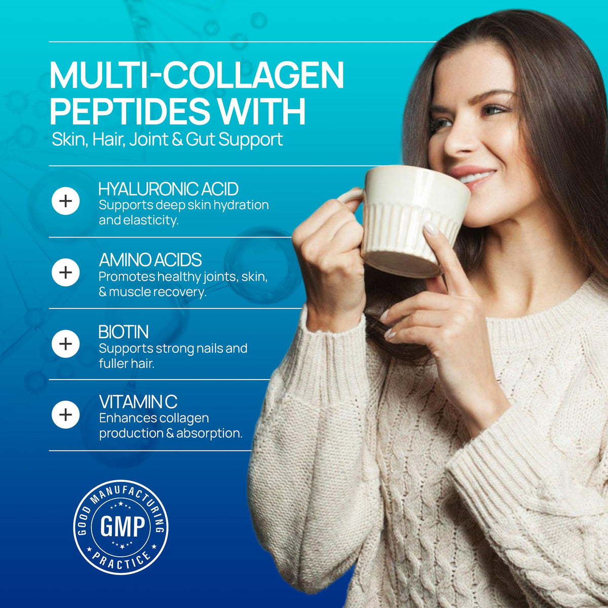 Multi Collagen Peptides Powder Unflavored Sugar Free 1.1 lb P309