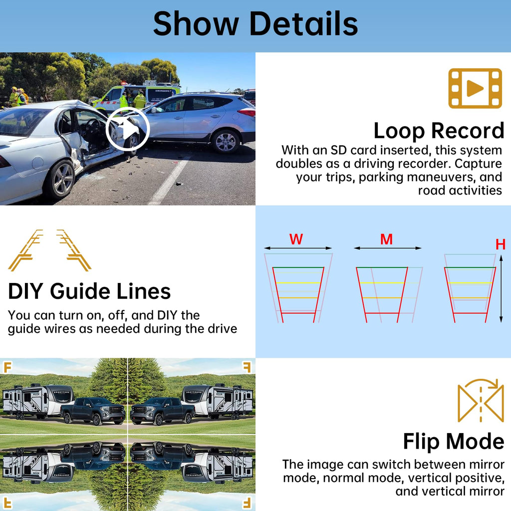 Wireless Backup Camera with 7" 1080P Monitor A7511