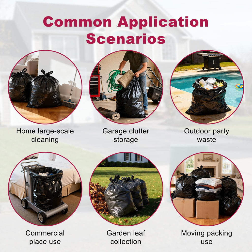 40-45 Gallon Heavy Duty Trash Bags, Pack of 100 I443346