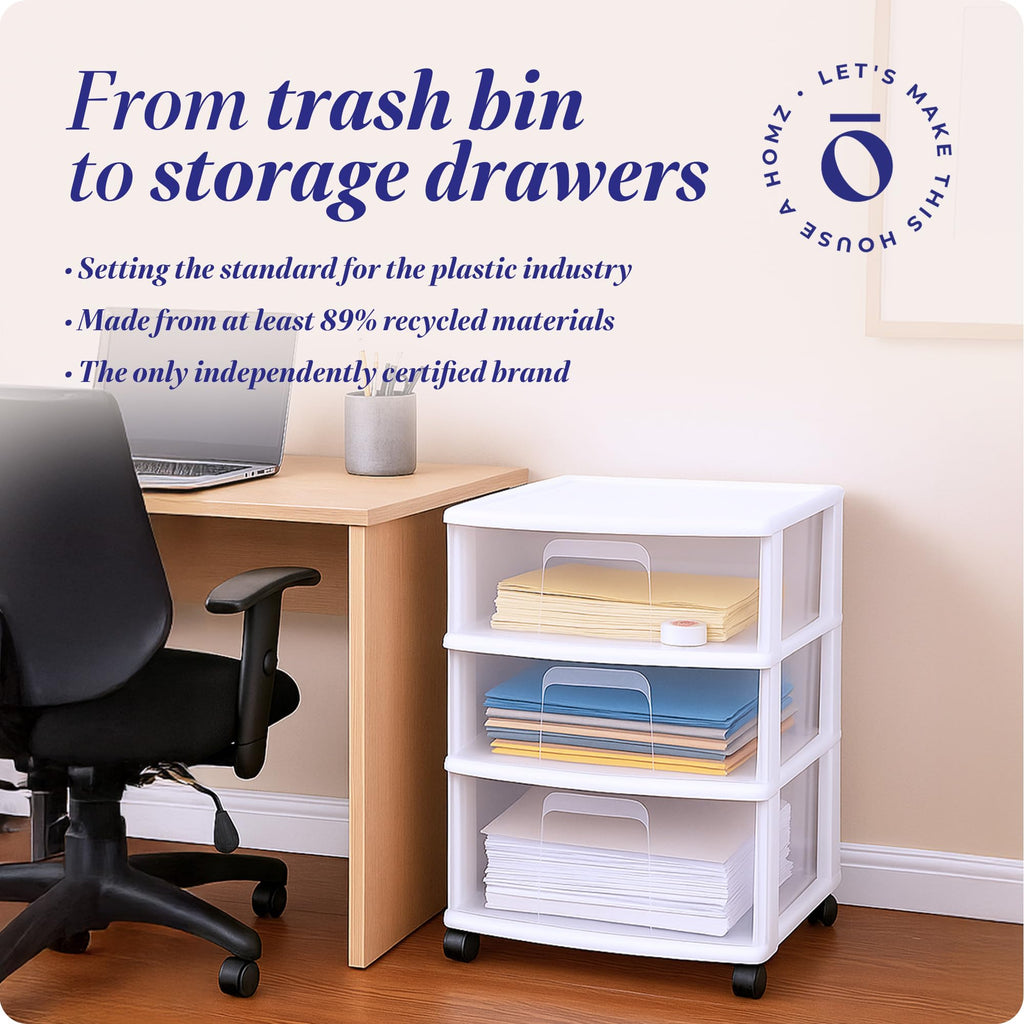 3-Tier Storage Cart with Removable Wheels Z7900