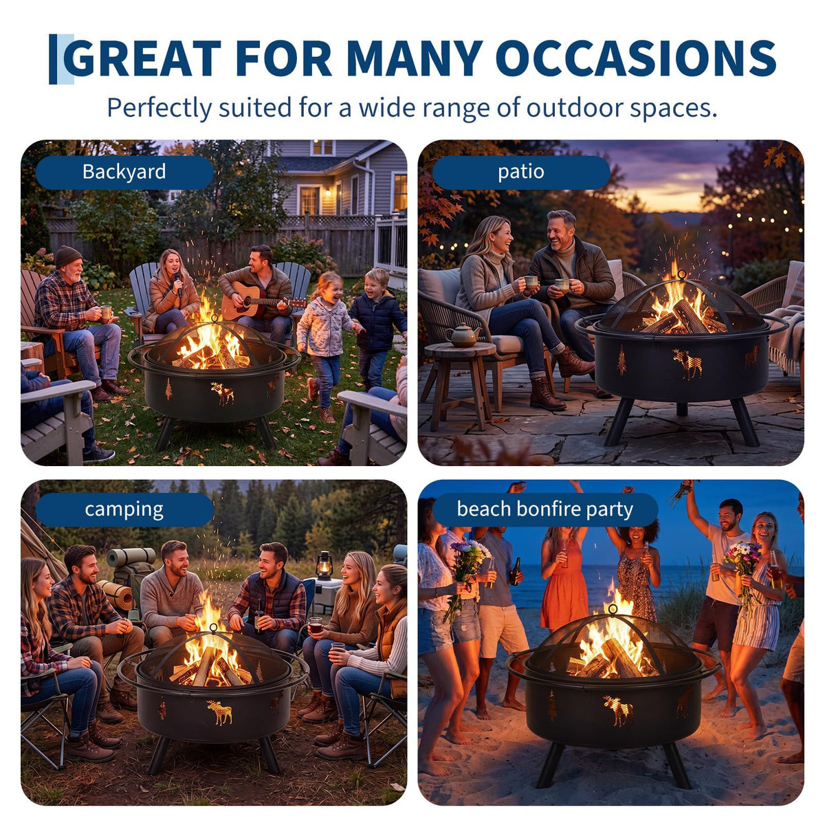 32" Round Wood Burning Fire Pit L322873