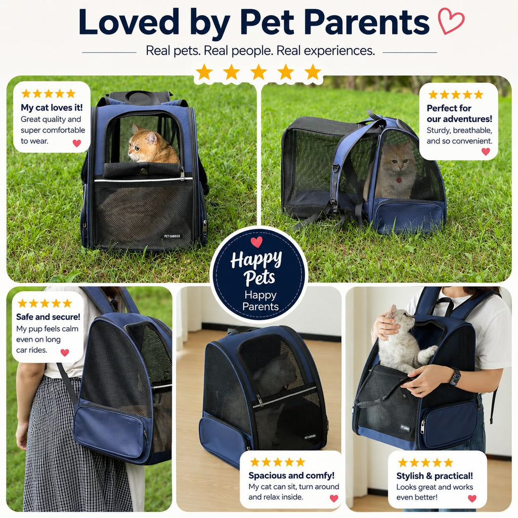 Blue Expandable Cat Carrier Backpack R495