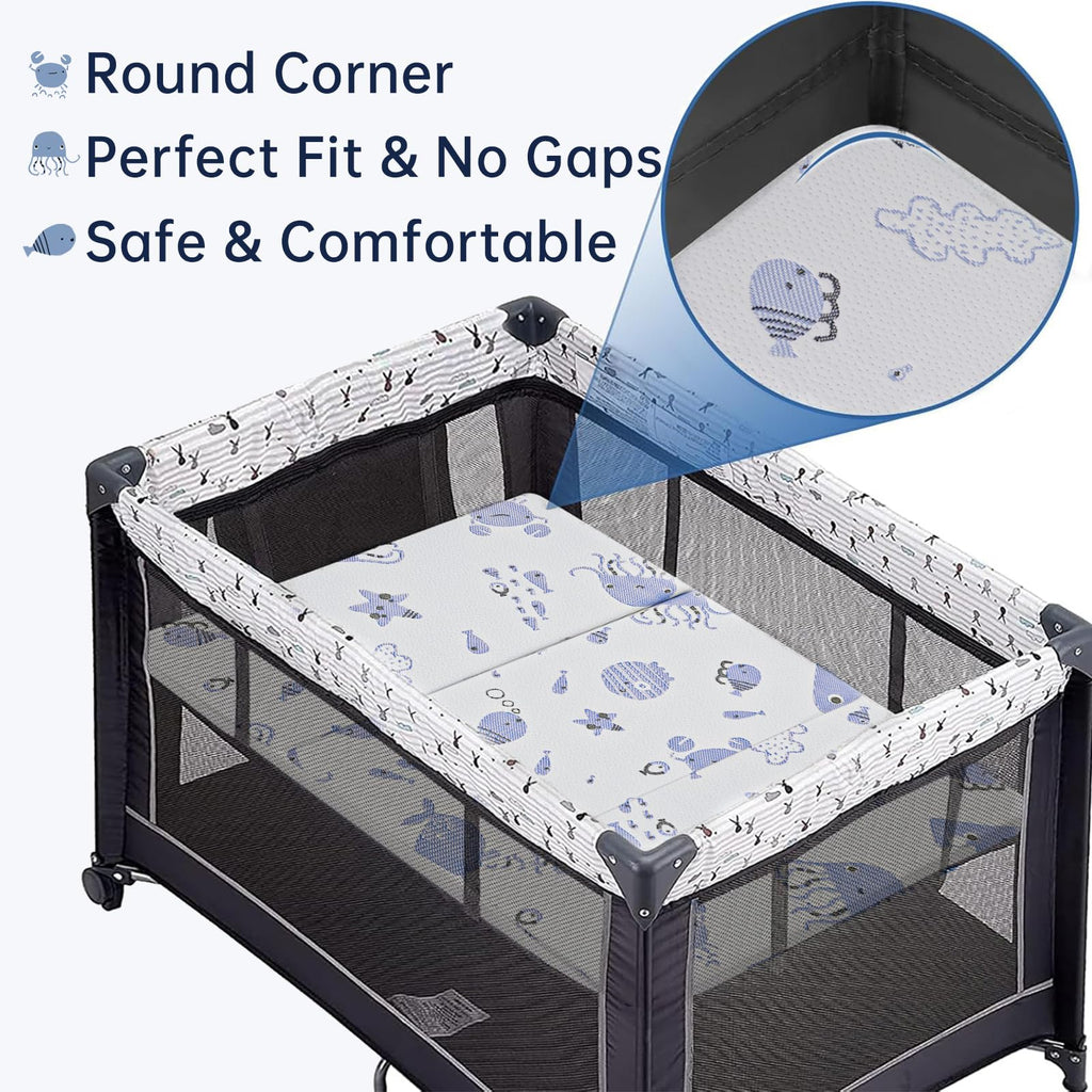 Dual-Sided Memory Foam Trifold Pack and Play Mattress Z49889