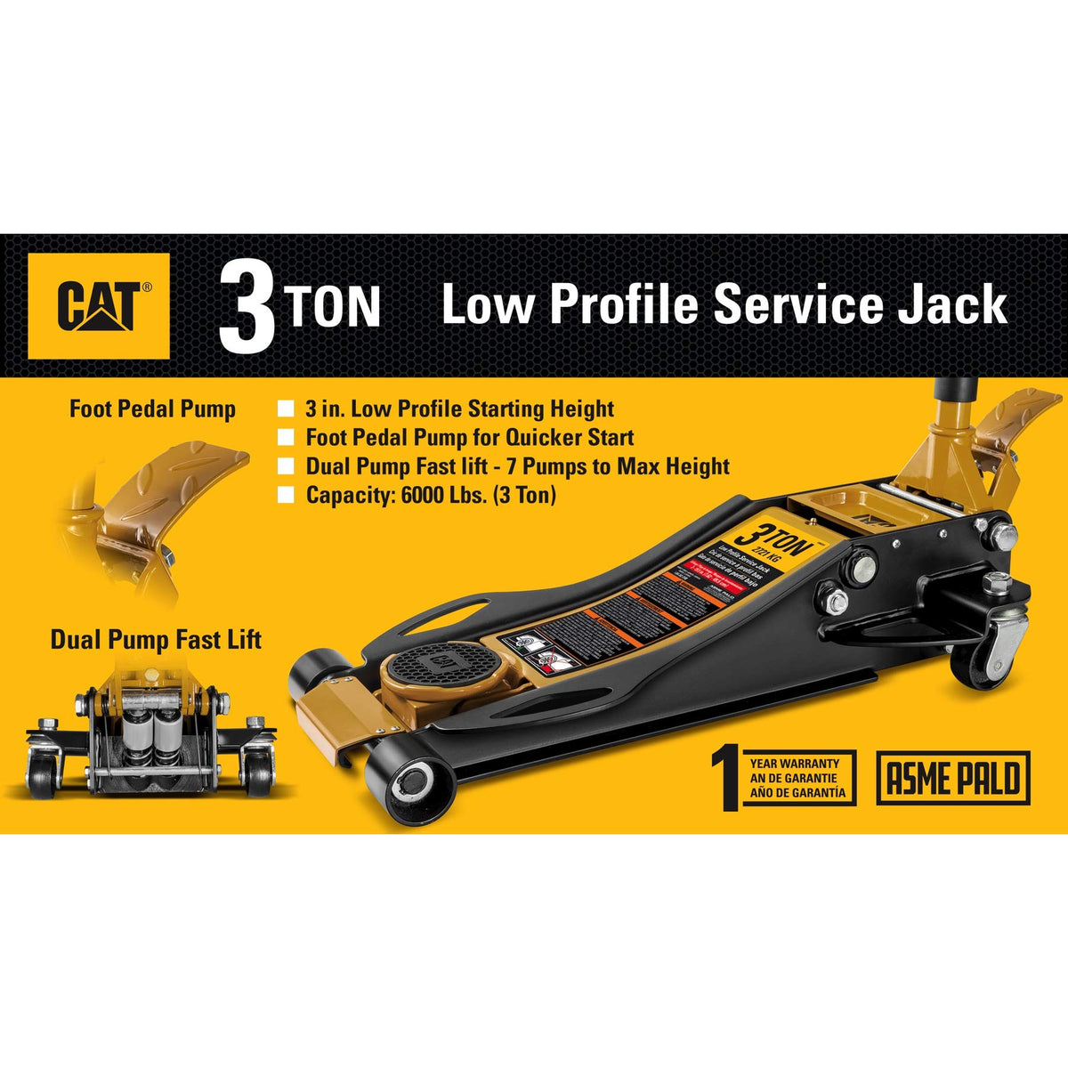 3 Ton Low Profile Service Jack Y398