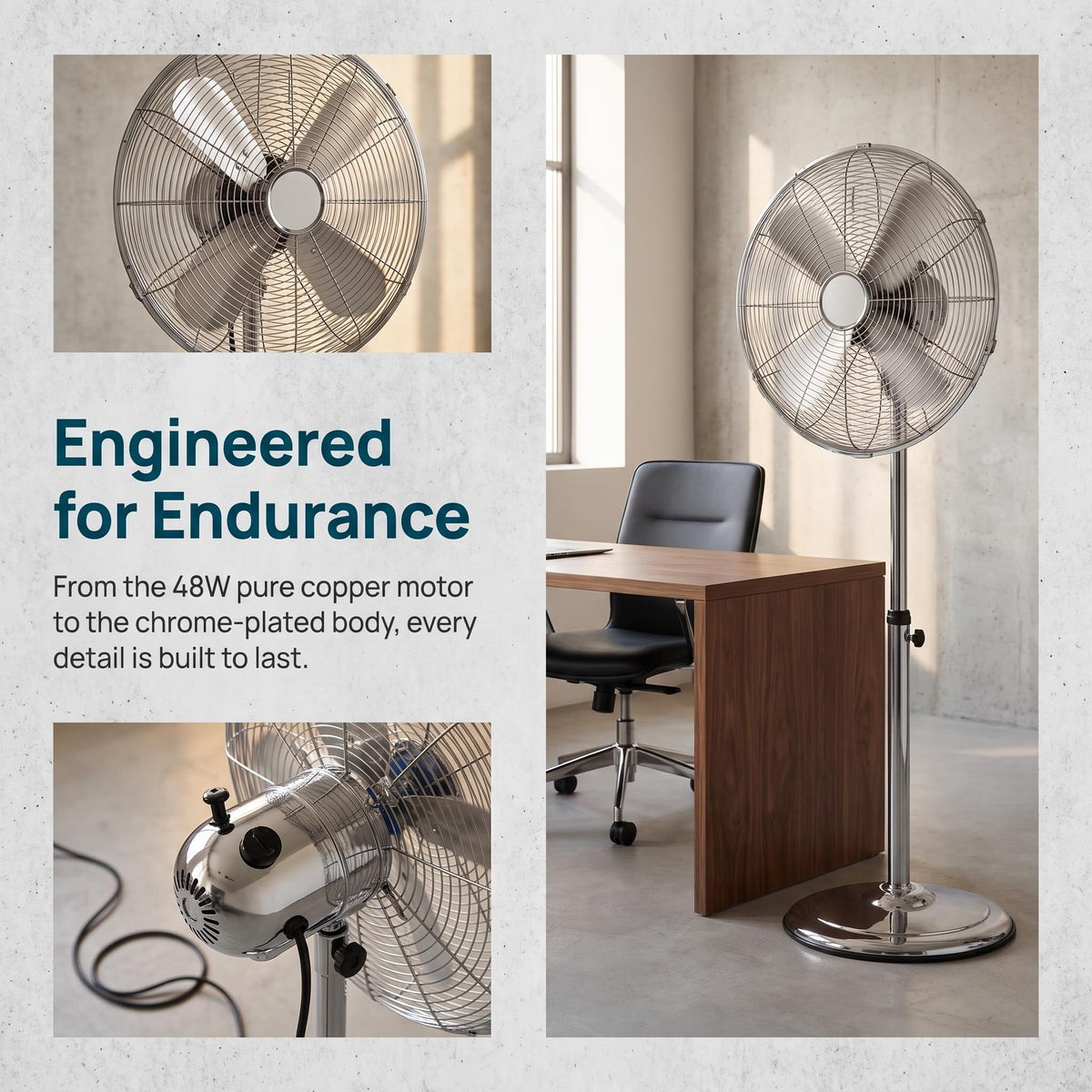 16 Inch Oscillating Pedestal Fan R737