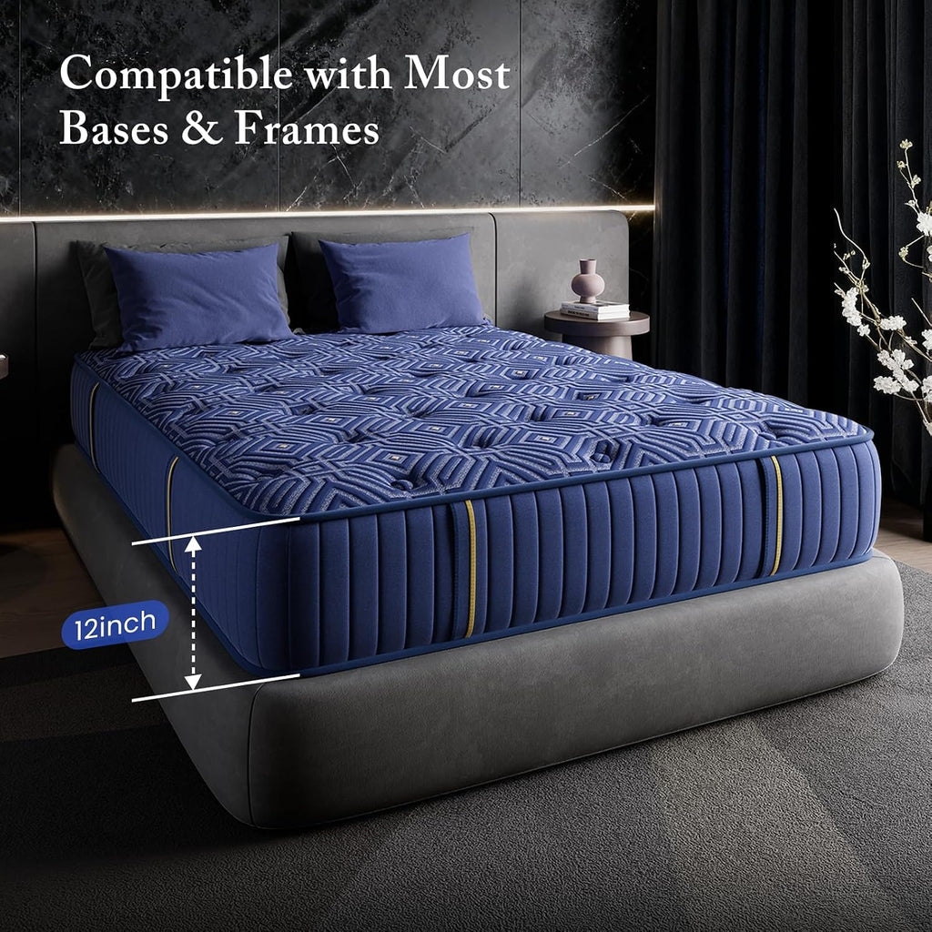 Queen 14 Inch Hybrid Gel Memory Foam Mattress in a Box P718