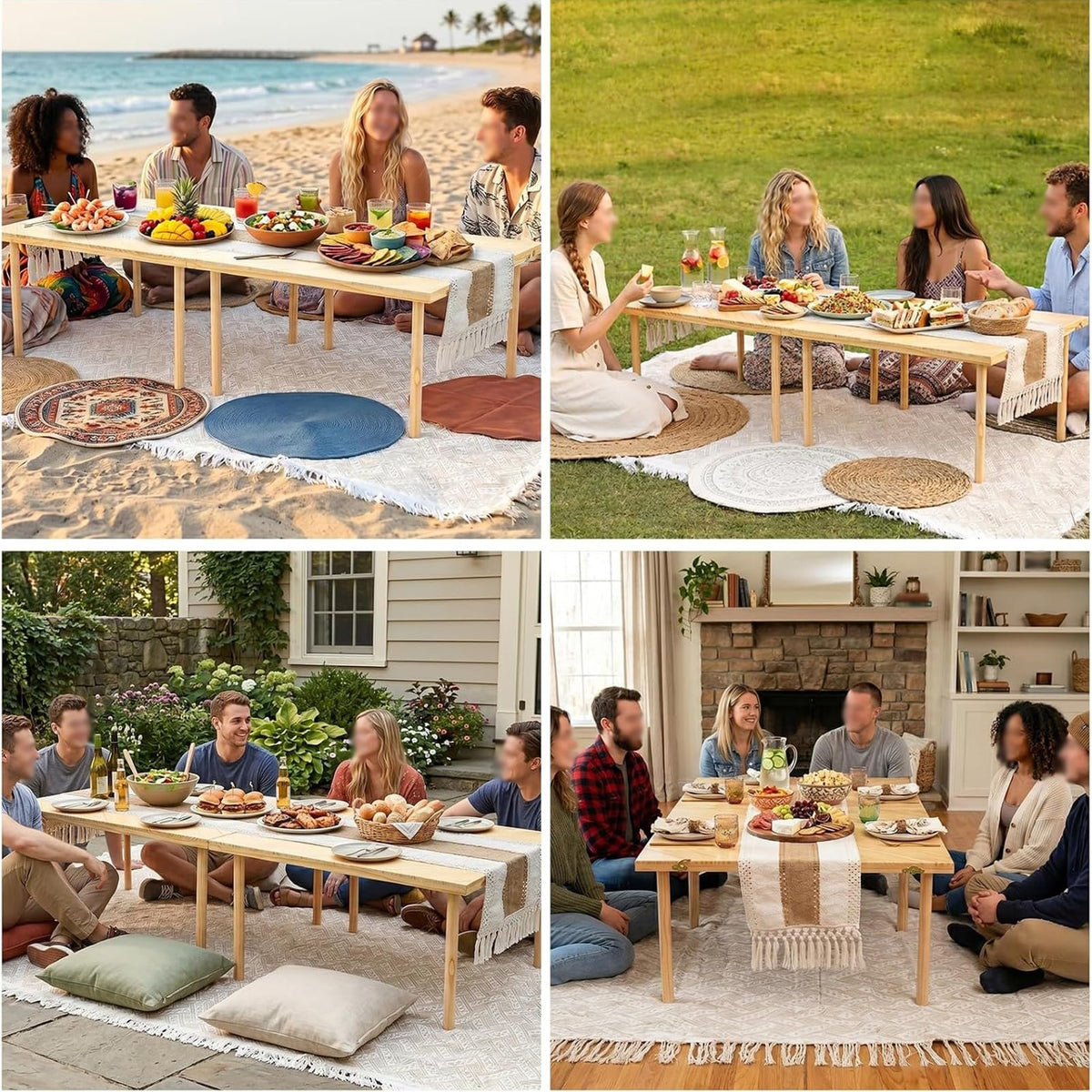 Wood Folding Picnic Table Q995