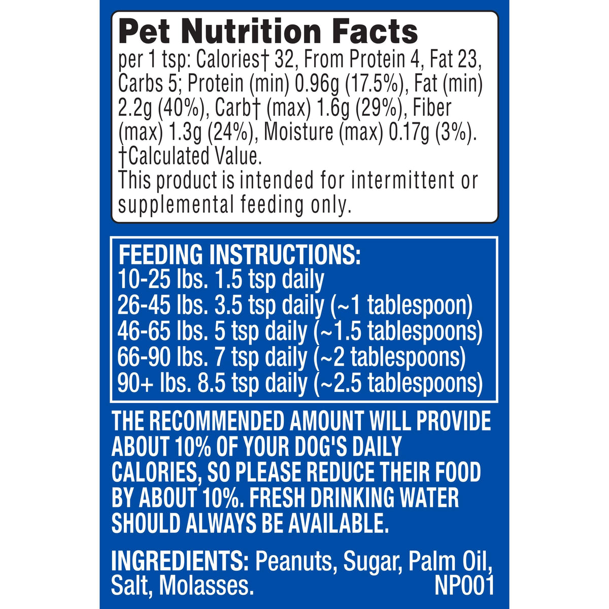 Natural Peanut Butter Spread 5 Oz Pouch C7470