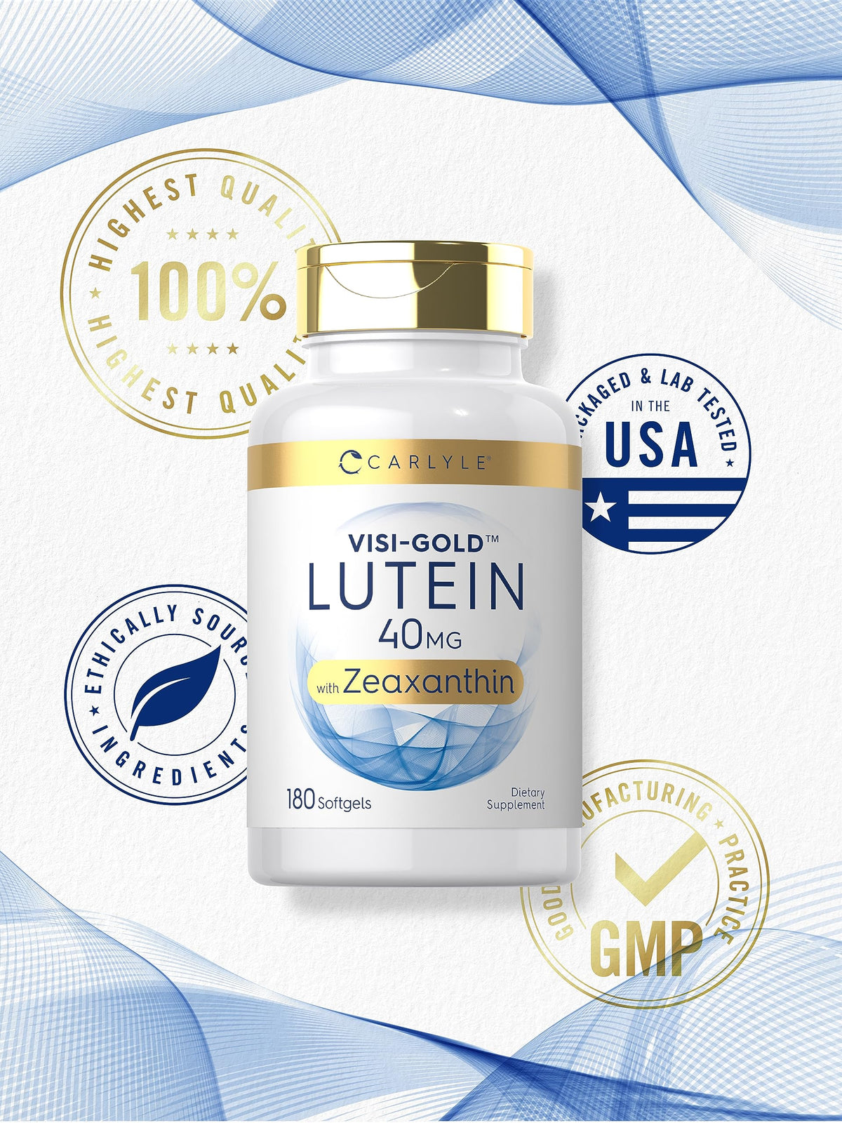 Lutein and Zeaxanthin 40mg 180 Softgels O28756
