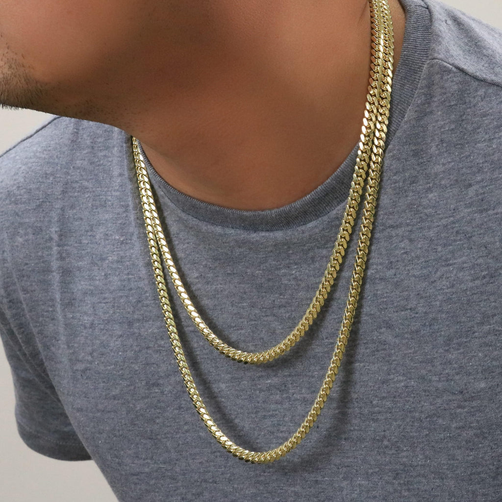 18k Yellow Gold Cuban Link Chain Necklace V1926