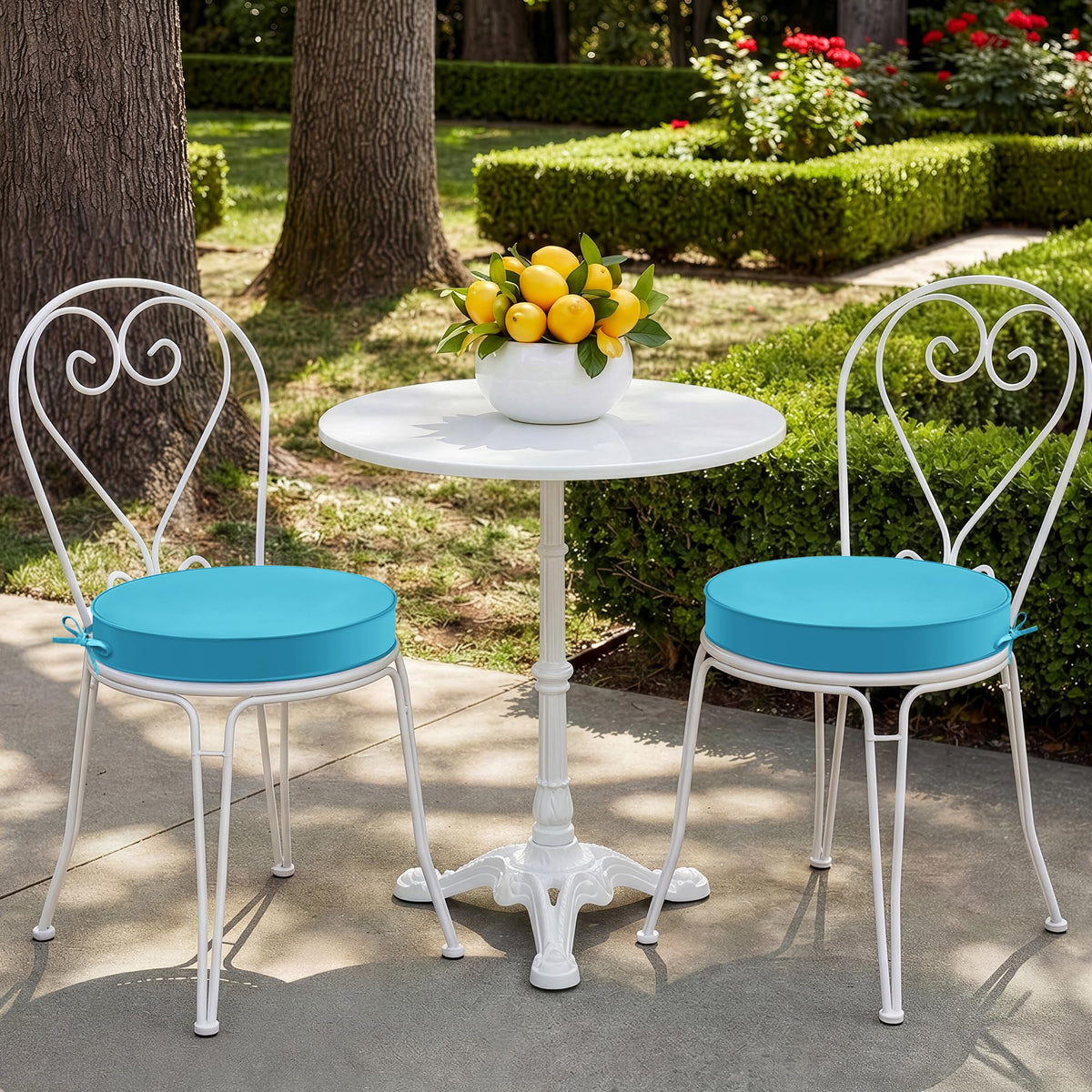 15" Round Waterproof Fade Resistant Chair Cushions Set of 2 M1170