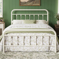 14 Inches Full Size Off White Metal Platform Bed Frame K127