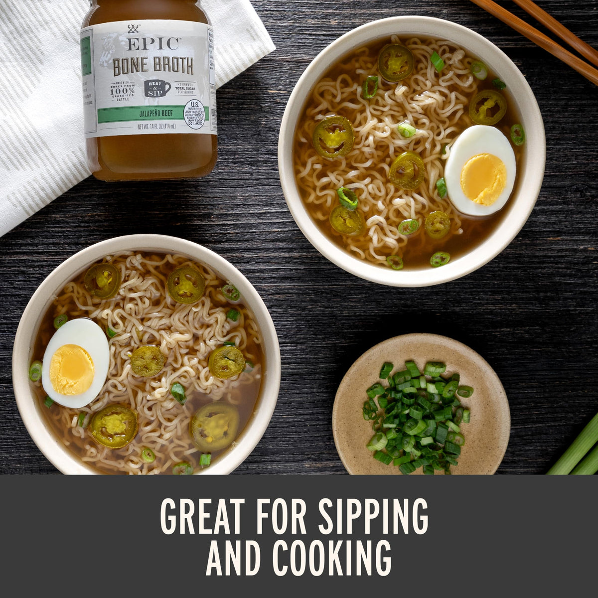 Beef Jalapeno Sea Salt Bone Broth 14 fl oz Pack of 6 M175