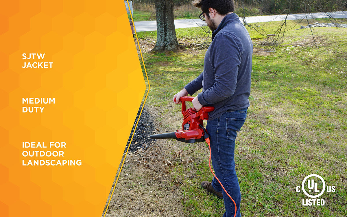 Orange 16/3 Gauge 100 Foot Extension Cord O6002