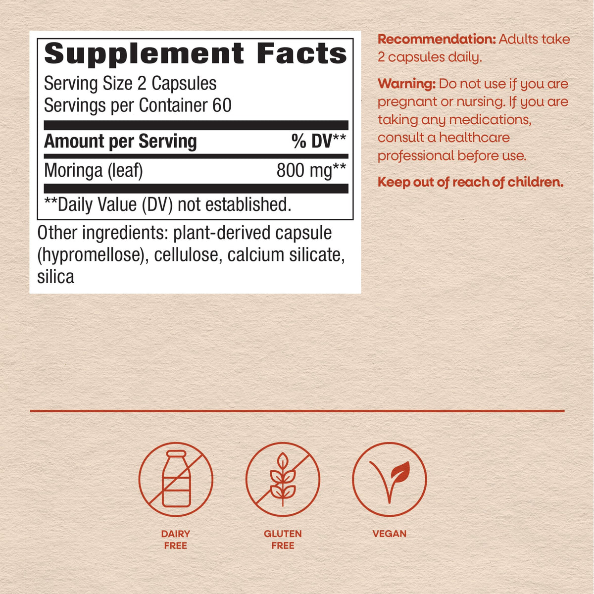 Moringa Leaf 800 mg 120 ct W99263